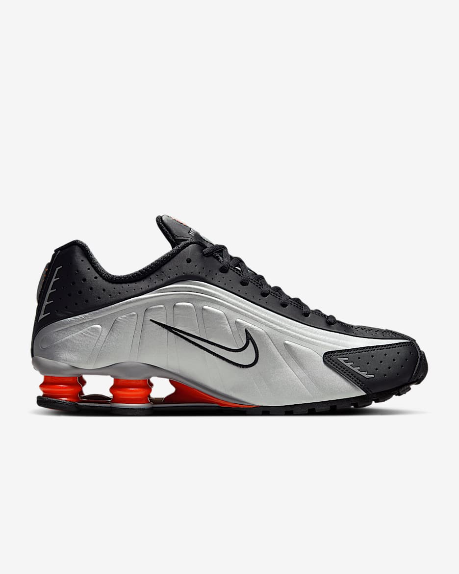 Nike shox r4 white and black on sale